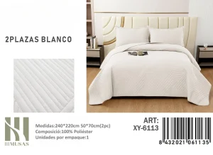 Cubrecama Quilt de Verano 2 Plazas Texturizado XY-6113