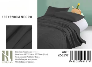Plumón Unicolor plaza y media medidas 180x220 cm YZ-6137 negro