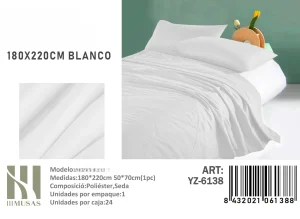 Plumón Unicolor plaza y media medidas 180x220 cm YZ-6138 blanco