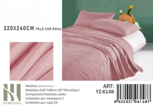 Plumón Unicolor 2 plazas medidas 220x240 cm YZ-6148 pele con rosa