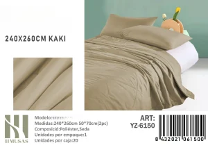Plumón con unicolor King medidas 240x260 cm YZ kaki 6150