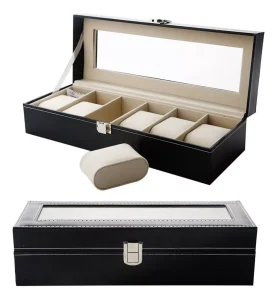 Caja Organizador para 6 Relojes en color Negro - imagen 3