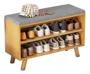 Zapatero Organizador Banca Probador 60x30x49 cm Color Café