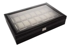 Caja Organizador para 24 Relojes en color Negro - imagen 3
