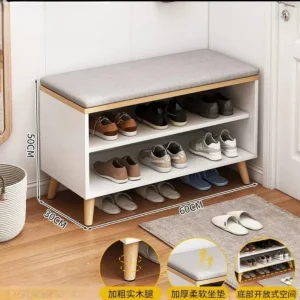 Zapatero Organizador Banca Probador 60x30x49 cm Color blanco - imagen 2