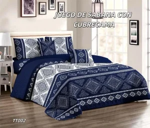Cubrecama Quilt de Verano más Juego de Sábanas