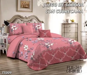 Cubrecama Quilt de Verano más Juego de Sábanas