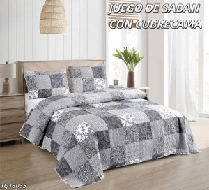 Cubrecama Quilt de Verano más Juego de Sábanas 2 Plazas Diseño 15 - imagen 2