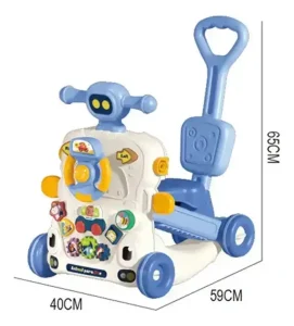 Andador Caminador Scooter Bebé Musical Multifuncional 6 en 1 Celeste - imagen 2