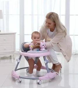 Andadera para Bebé plegable con Juguetes didácticos en color rosa - imagen 2