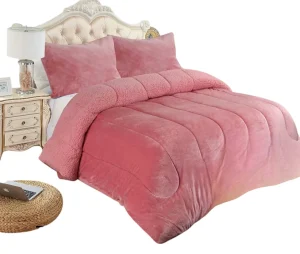 Cobertor de Invierno Plush con Chiporro color Rosa