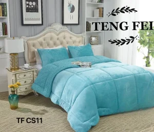 Cobertor de Invierno Plush con Chiporro color Celeste