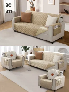 Funda Cubre Sofá impermeable reversible Beige