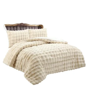 Plumon de invierno Piel de Oveja con chiporro 2 Plazas color beige - Angeles del Hogar Chile
