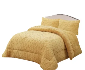 Plumón de invierno Trenzado con chiporro King Color amarillo
