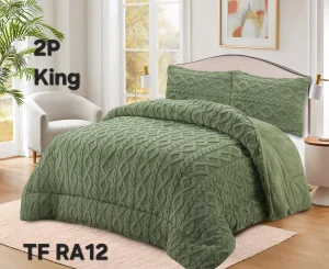 Plumon de invierno Trenzado con chiporro King Color lila - Angeles del Hogar Chile