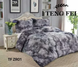 Cobertor de Invierno Peludos Con Chiporro Plaza y Media gris jaspeado - Angeles del Hogar Chile