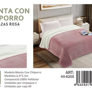 Mantas Frazadas Con Chiporro 2 Plazas color rosa claro - Angeles del Hogar Chile