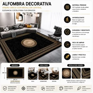 Alfombras Con Diseno 3D Medidas 200 x 240 cm ALFLIS2X240NGRAMA