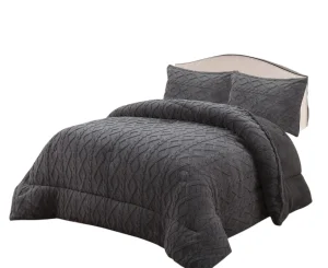 Plumón de Invierno Tenfei Texturizado Gris Oscuro