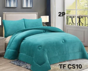 Cobertor de Invierno Plush Liso 2 Plazas Color Calipso - imagen 2