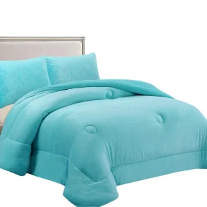Cobertor de Invierno Plush Liso 2 Plazas Color Celeste - Angeles del Hogar Chile