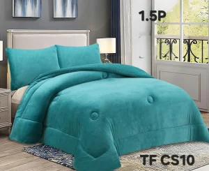 Cobertor de Invierno Plush Liso Plaza y Media Color Calipso - imagen 2