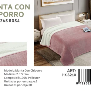 Mantas Frazadas Con Chiporro King Color Rosa - Angeles del Hogar Chile