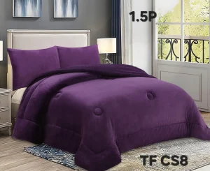 Cobertor de Invierno Plush Liso Plaza y Media Color Morado - imagen 2