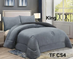 Cobertor de Invierno Plush Liso King Color Gris - imagen 2