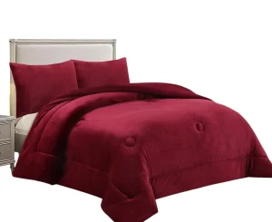 Cobertor de Invierno Plush Liso Color Burdeo