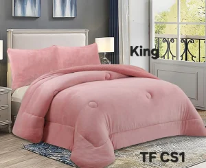 Cobertor de Invierno Plush Liso King Color Rosado - imagen 2