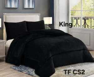 Cobertor de Invierno Plush Liso King Color Negro - imagen 2