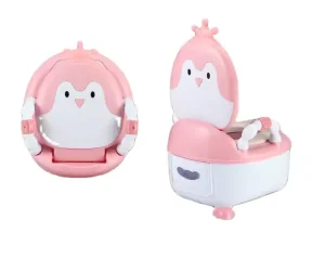 Pelela de Bebé y Niñas Tipo Inodoro Asiento Acolchonado Rosa Diseño 1