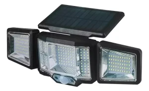 Foco Farola LED Solar Sensor de Movimiento 3 Cabezales