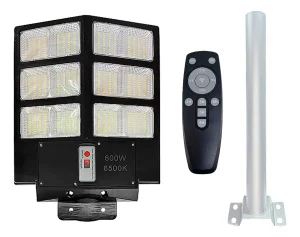 Foco LED Solar 600W Luminaria Panel Gran Angular