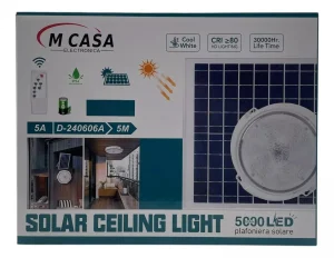 Lámpara Plafon Redonda de Techo Solar 300W Blanco Frío - imagen 3