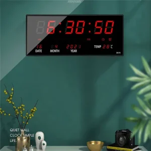Reloj de Pared Digital Decorativo LED Pantalla Grande - imagen 2