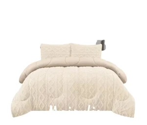 Cobertor de Invierno Trenzado Meipulis 2 Plazas Color Beige