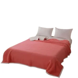 Frazada Manta Lisa Premium 2 Plazas Color Salmon - Angeles del Hogar Chile