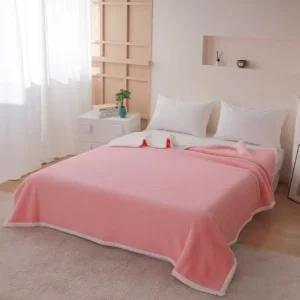 Frazada Manta Lisa Premium 2 Plazas Color Rosa - imagen 2
