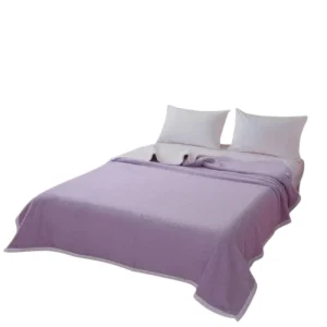 Frazada Manta Lisa Premium 2 Plazas Color Lila - Angeles del Hogar Chile