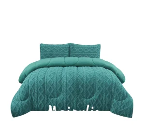 Cobertor de Invierno Trenzado Meipulis 2 Plazas Color Verde
