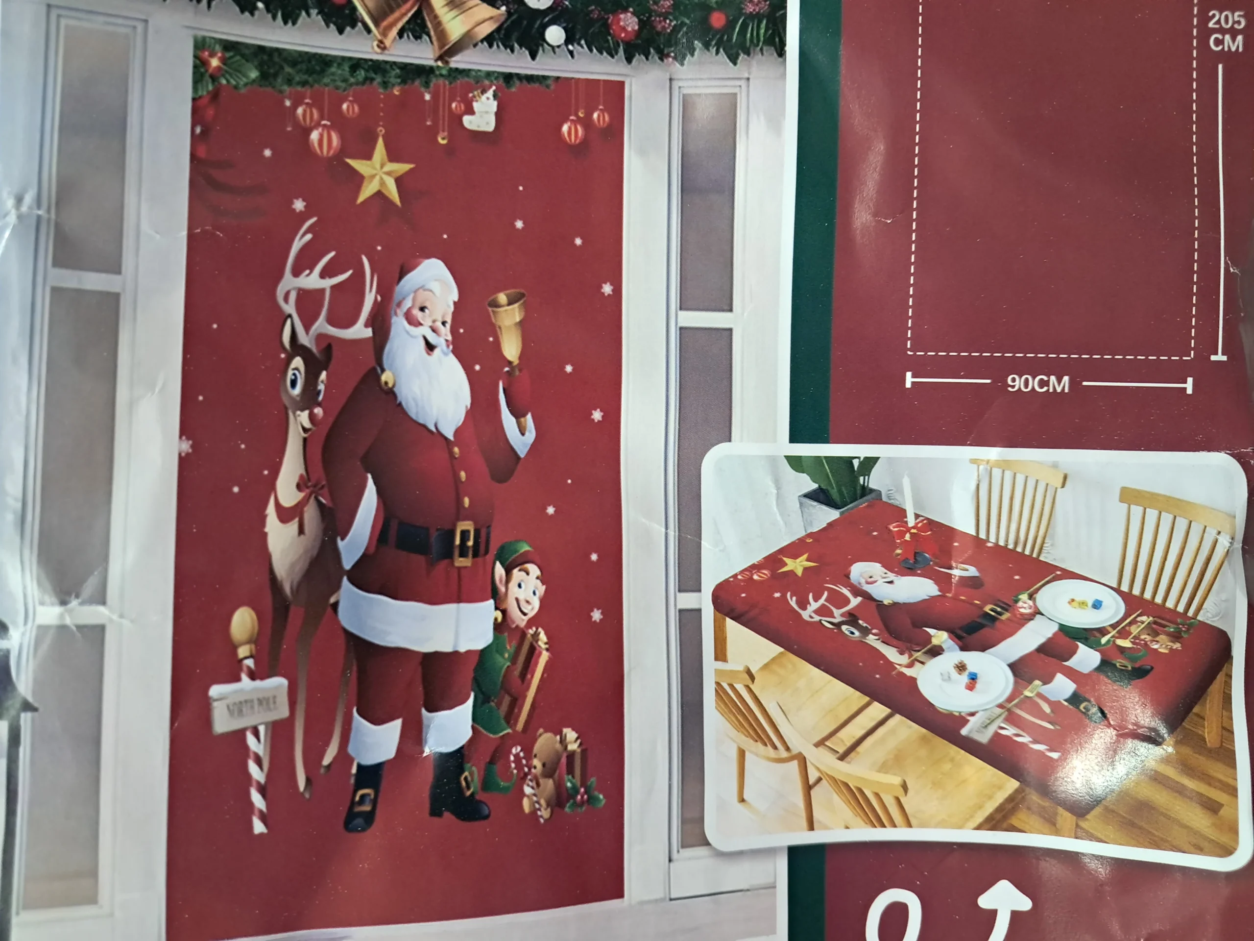 Forro de Puerta Navidad 200X85Cm - Angeles del Hogar Chile