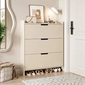 Mueble Zapatero Organizador Estante para Zapatos Blanco 115X100X17