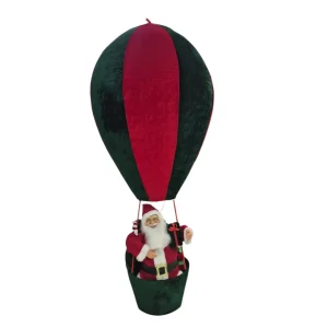 Globo Aerostático Papá Noel 150 cm Rojo y Verde - imagen 2