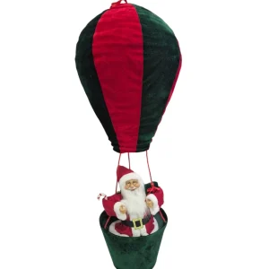 Globo Aerostático Papá Noel 110 cm Rojo y Verde - imagen 2