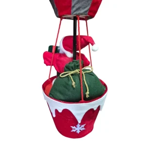Globo Aerostático Papá Noel Rojo y Gris