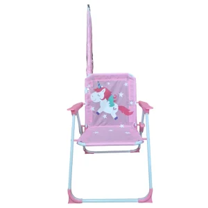 Silla Plegable con Quitasol Camping para Niños Rosado - imagen 2