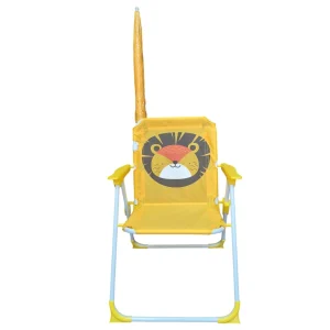 Silla Plegable con Quitasol Camping para Niños Amarillo - imagen 2